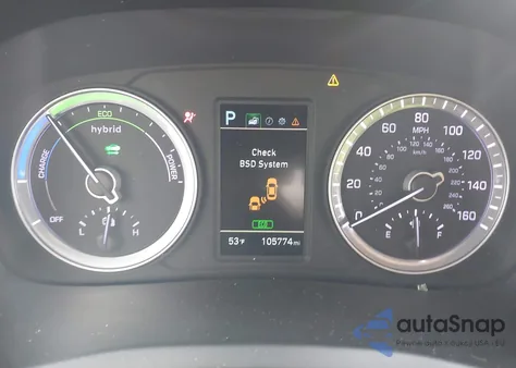 2018 Hyundai Sonata Hybrid Limited из США, поврежденный, VIN KMHE34L30JA086881